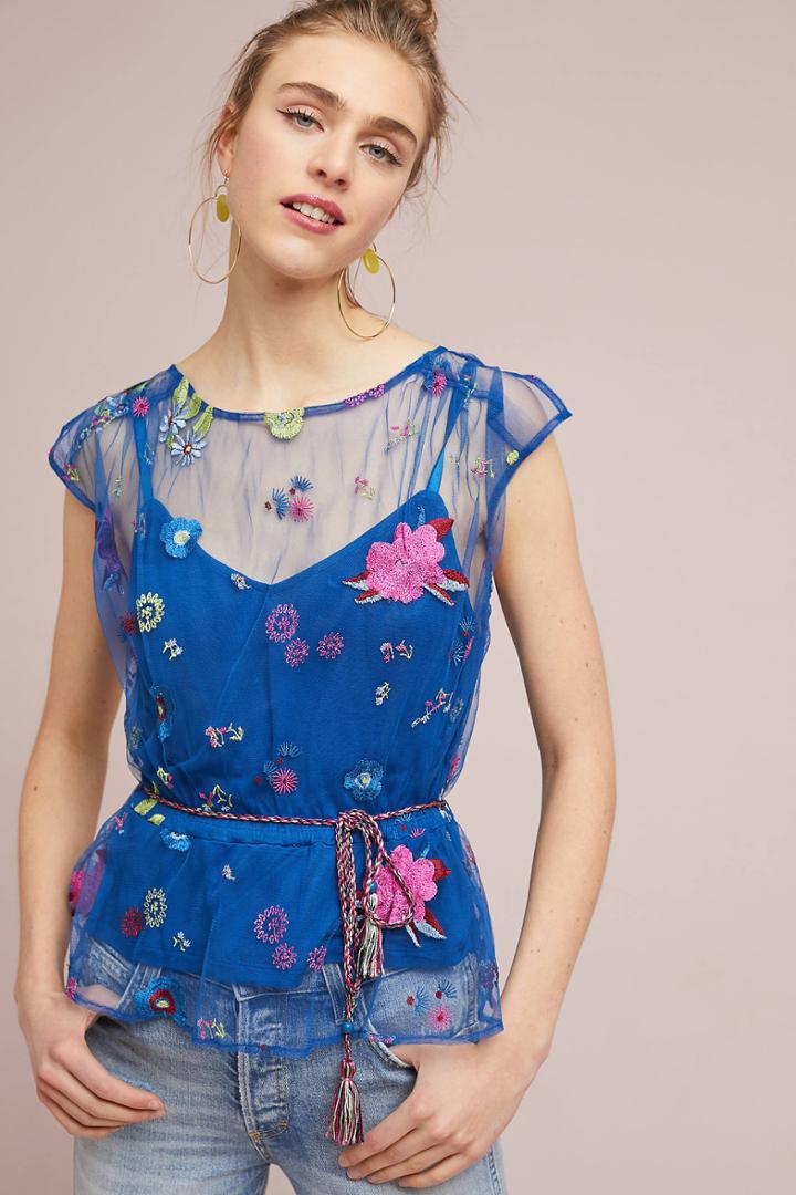 Plenty By Tracy Reese Burnell Embroidered Blouse