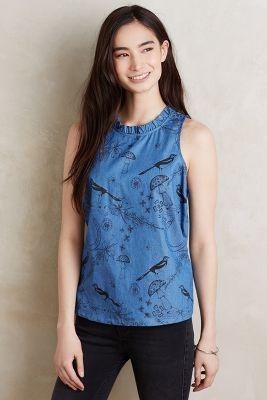Book Of Deer Amanita Chambray Tank