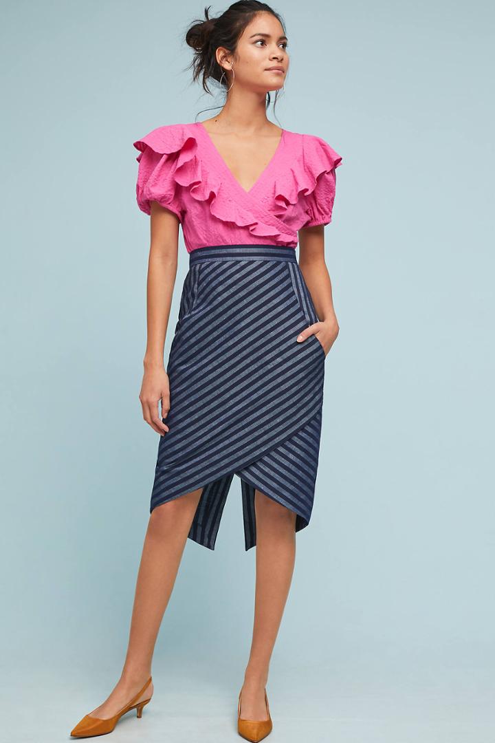 Tracy Reese Linear Pencil Skirt