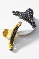 Anthropologie Floral-wrapped Hair Clip Set