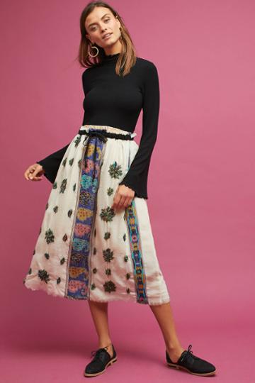 As Know As Virgo Embroidered Skirt