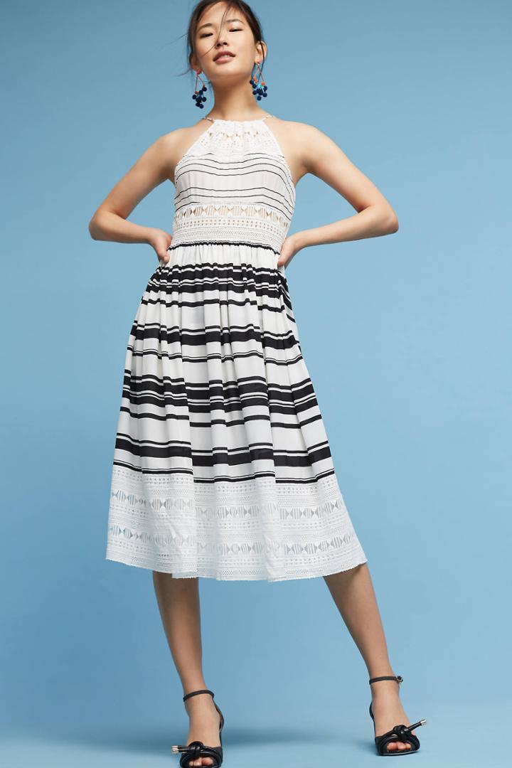 Tracy Reese Georgiana Silk Midi Dress