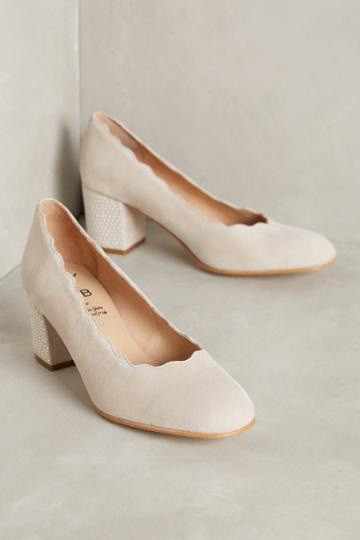 Anthropologie Kmb Scalloped & Studded Pumps