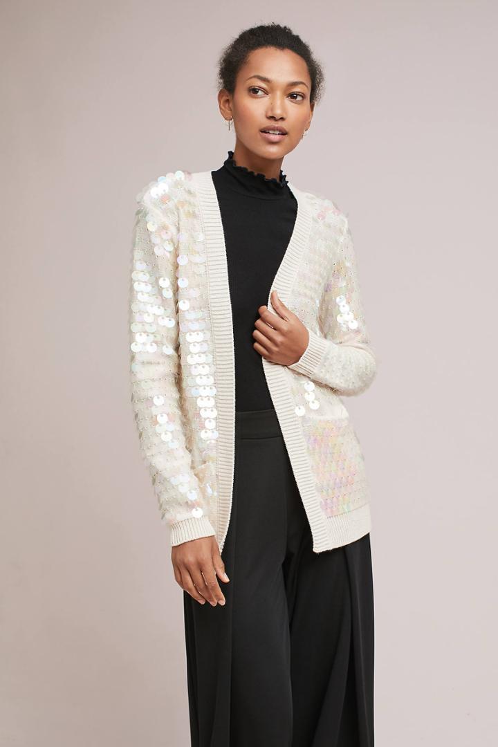 Knitted & Knotted Sequined Cardigan