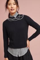 Field Flower Pearled Collar Pullover