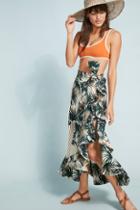 Patbo Palm-printed Wrap Skirt