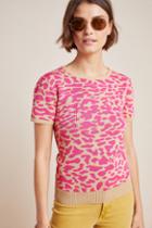 Anthropologie Thea Leopard Knit Top