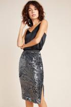 Ro & De Claudia Sequined Velvet Skirt