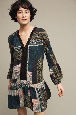 Maeve Patchwork Peasant Dress