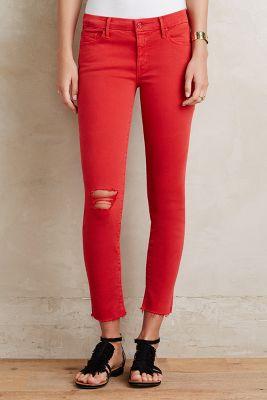 Mother Looker Ankle Fray Jeans Cayenne