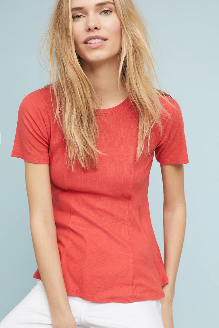 Bordeaux Carla Peplum Tee