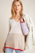 Anthropologie Colorblocked Cashmere Tunic Sweater