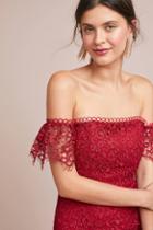 Ml Monique Lhuillier Off-the-shoulder Lace Dress