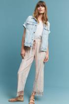 Love Sam Tasseled & Striped Wide-legs