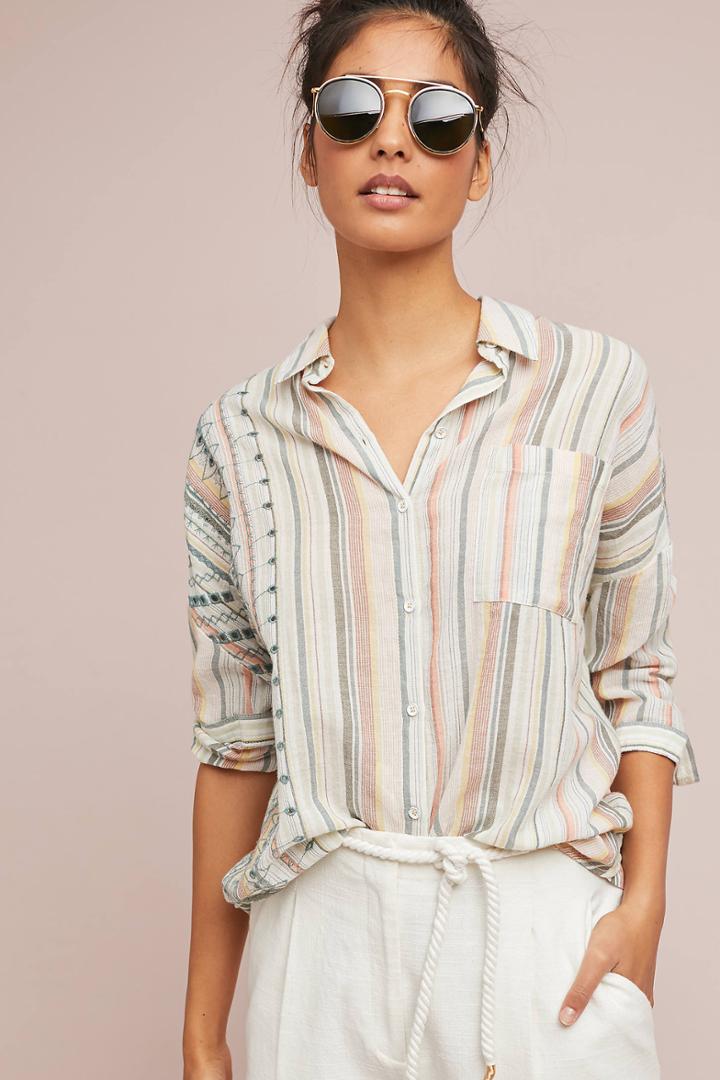 Akemi + Kin Yarn-dyed Buttondown