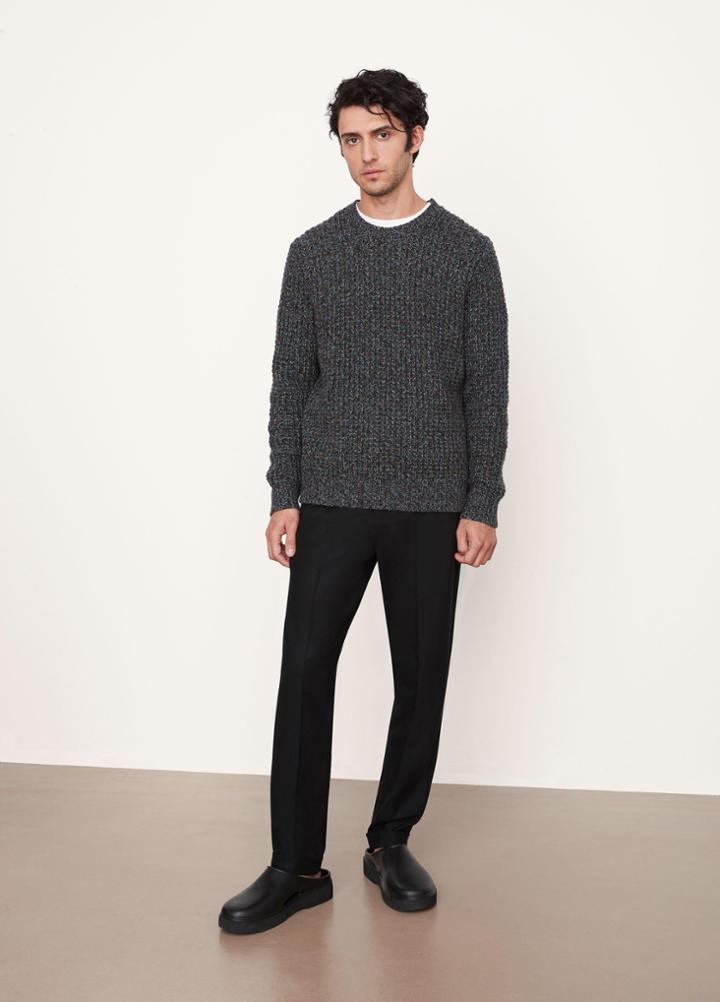 Vince Marled Waffle Crew Neck Sweater