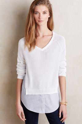 Moth Layered Pinstripe Pullover