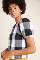 The Odells Gingham Puff-sleeved Blouse