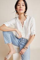 Maeve Marva Lace-up Linen Blouse