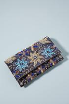 Anthropologie Twirling Blossoms Beaded Clutch