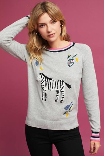 Folk By Hansel From Basel Zebra Pullover
