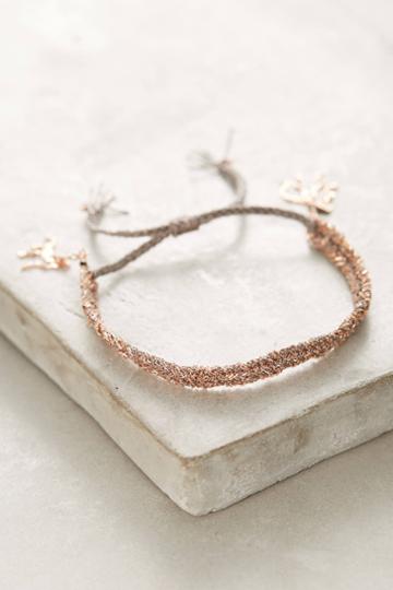 Marie-laure Chamorel Pink Woven Metal Cuff