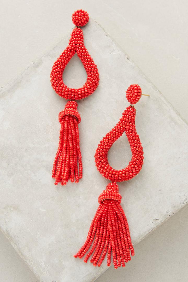 Deepa Jasmine Tassel Drop Earrings