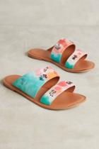 Tangerine Painted Watercolors Slide Sandals