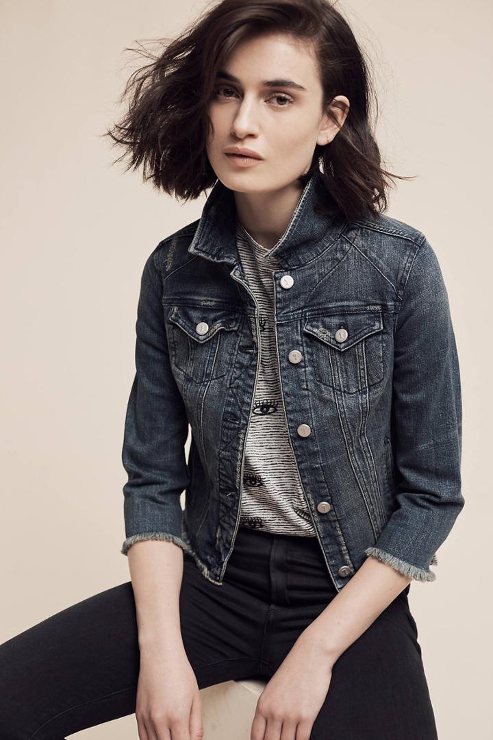 Pilcro Raw-hemmed Denim Jacket