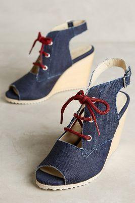 Ouigal Dana Wedges Denim