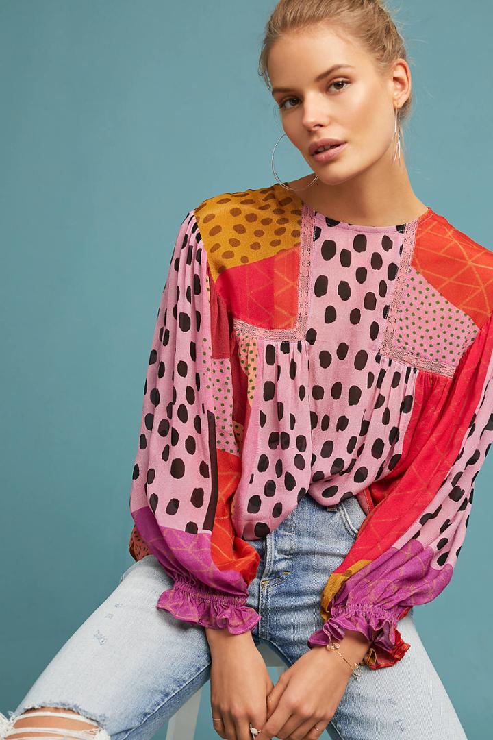 Bl-nk Eclectic Peasant Blouse