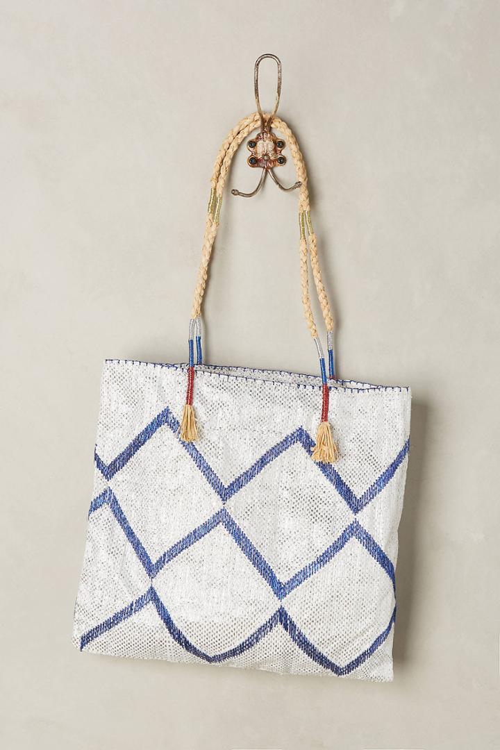 En Shalla Ocean Raffia Tote Bag