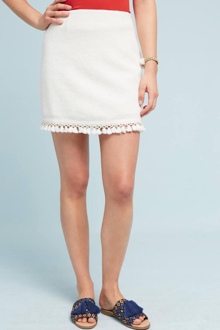 Moon River Tasseled Mini Skirt