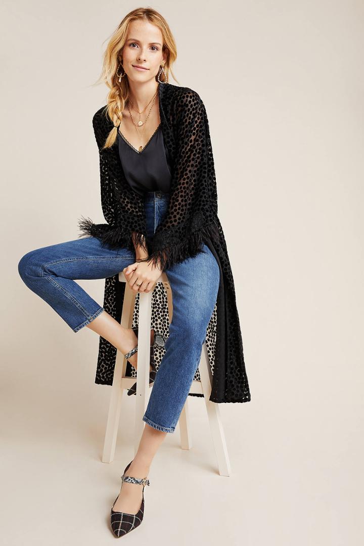 Muche Et Muchette Marguerite Velvet Kimono