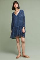 Tina + Jo Indigo Drop-waist Shirtdress