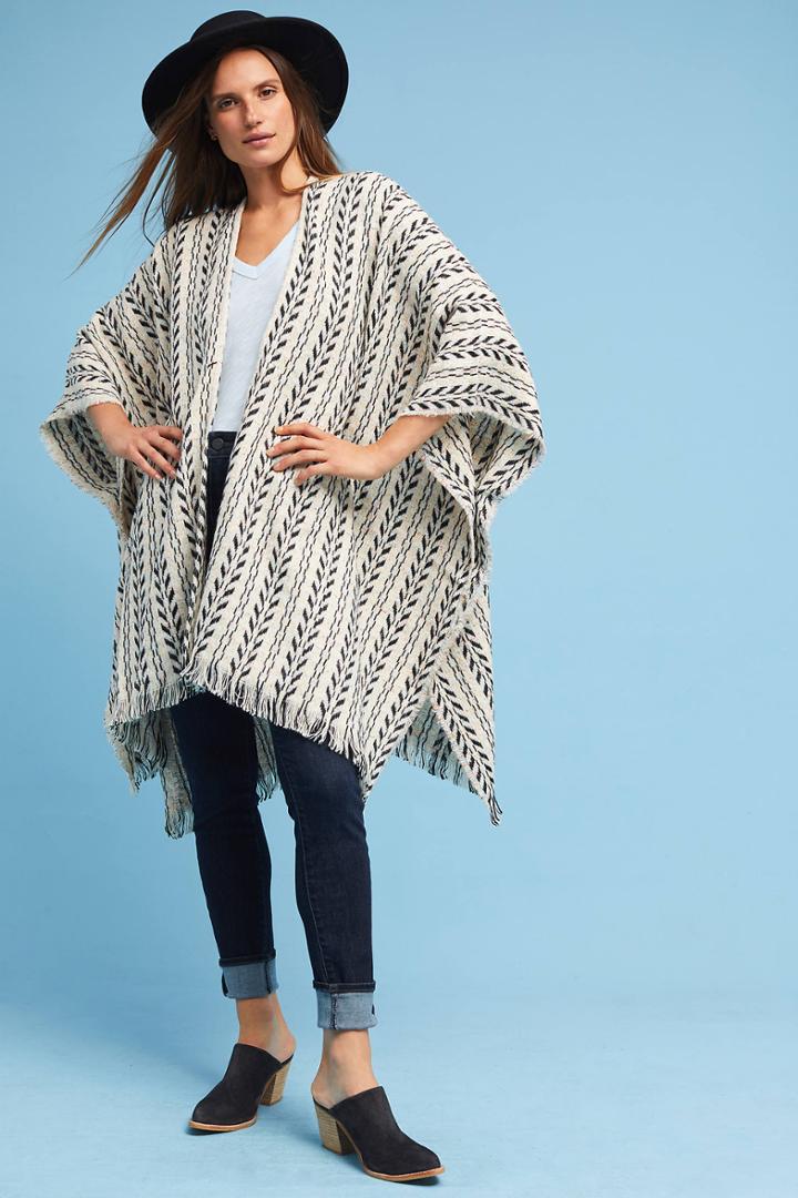 Anthropologie Chevron Striped Kimono