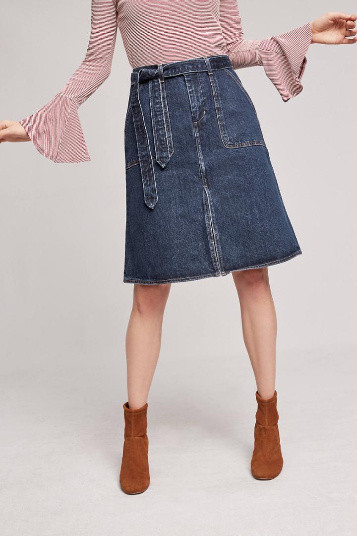 Levi's Belted Denim A-line Skirt
