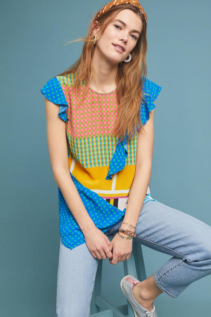 Conditions Apply Spring Patchwork Blouse