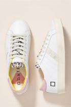D.a.t.e. Silver-striped Leather Sneakers