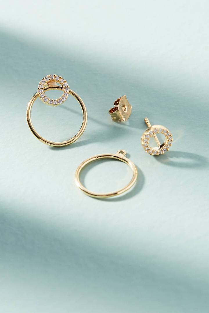 Anthropologie Hooped Front-back Earrings