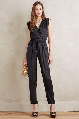 Elevenses Silk Surplice Jumpsuit