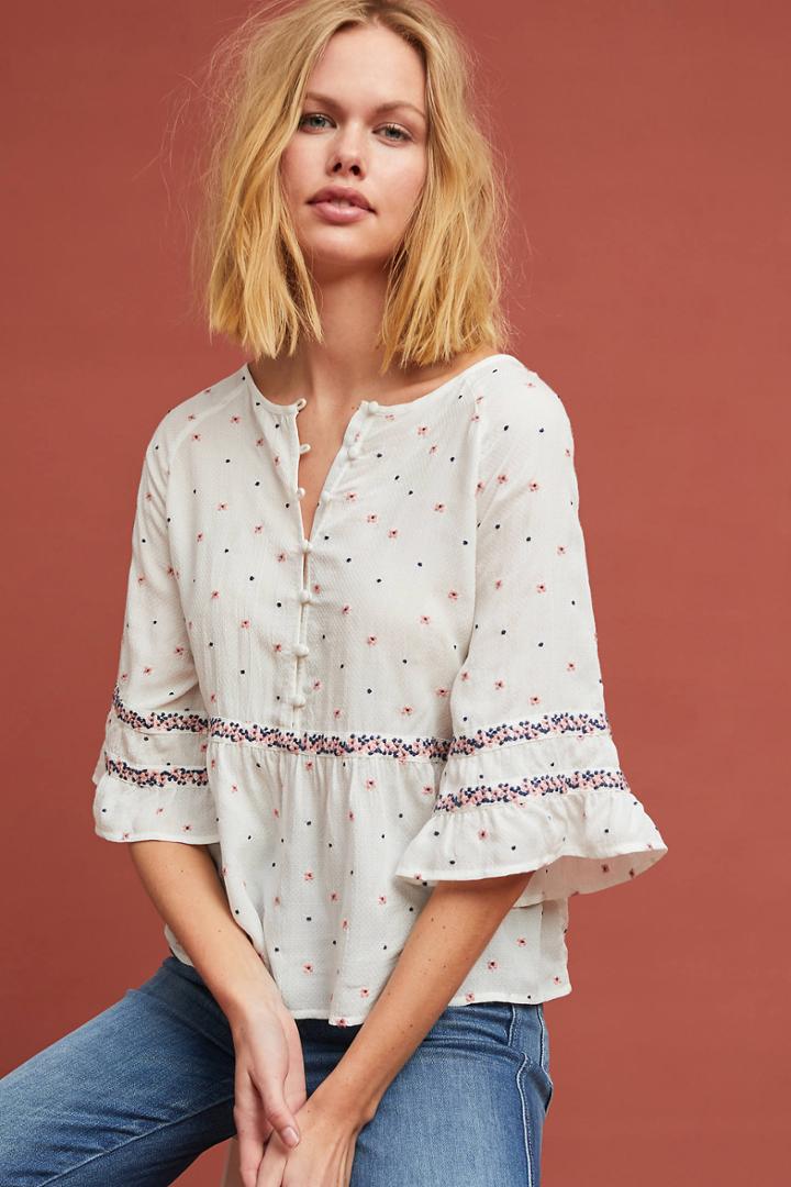 Velvet By Graham & Spencer Linnea Peasant Top