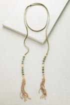 Anthropologie Beaded Suede Necklace