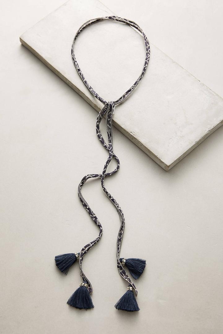 Chan Luu Ebony Tassel Wrap Necklace