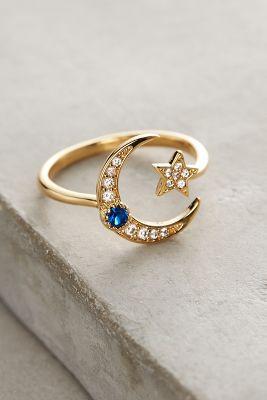 Anthropologie Montana Moon Ring