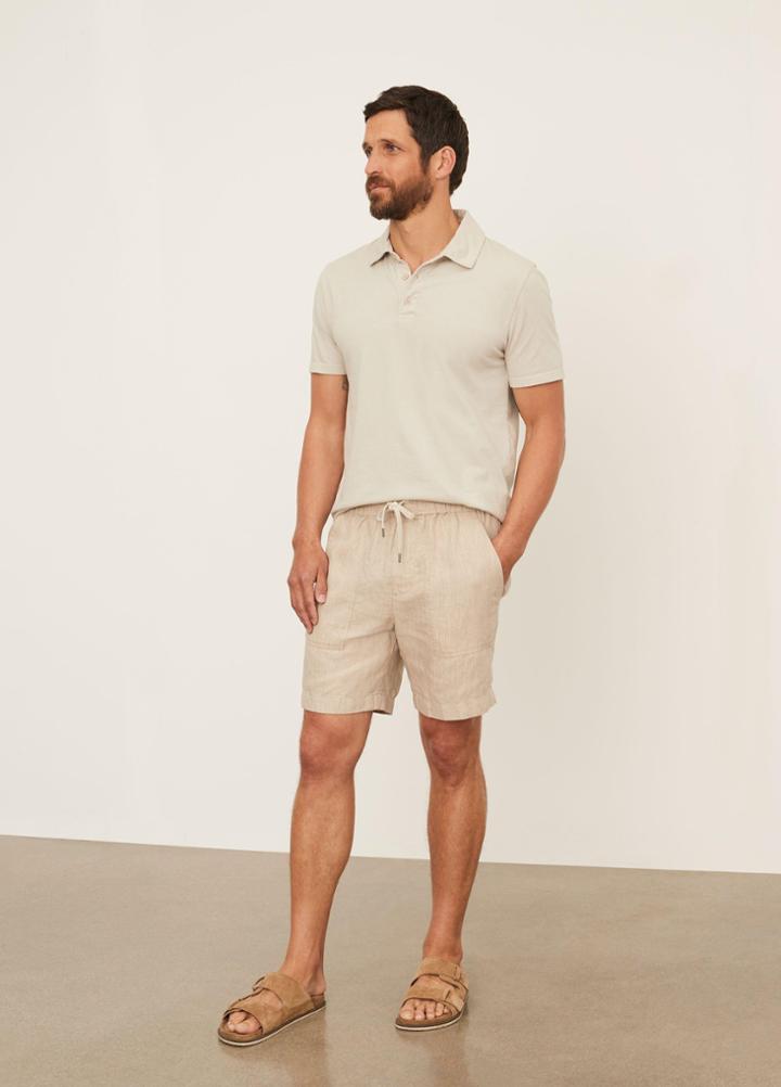 Vince Linen Stripe Short