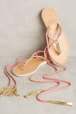 Cocobelle Gili Wrap Sandals Coral