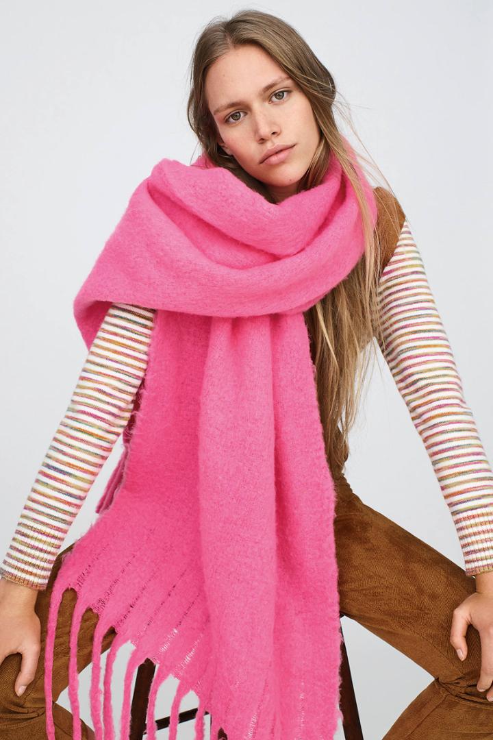 Anthropologie Barclay Fringed Wrap Scarf