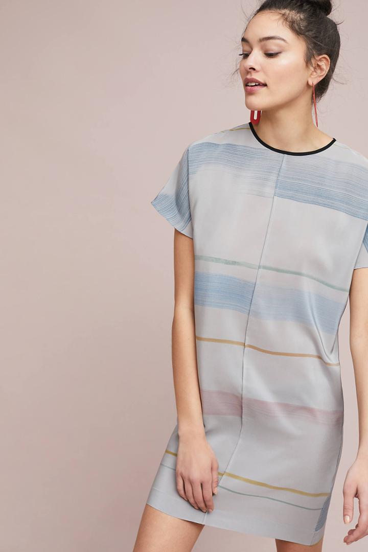 Cardinal Handpainted Silk T-shirt Dress