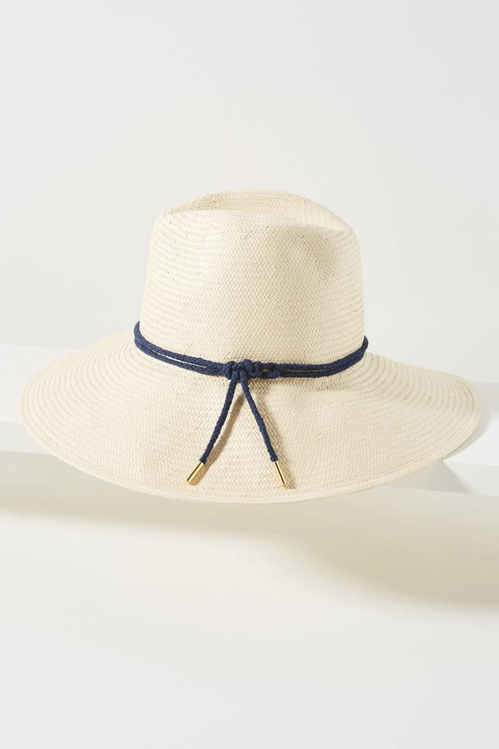 Anthropologie Deauville Trimmed Sun Hat